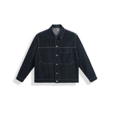 Men's Vintage Contrast Topstitching Denim Jacket